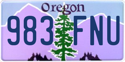 OR license plate 983FNU
