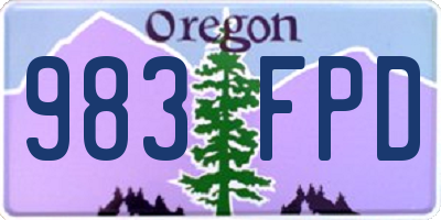 OR license plate 983FPD