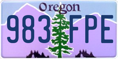 OR license plate 983FPE