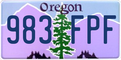 OR license plate 983FPF