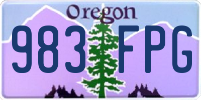 OR license plate 983FPG