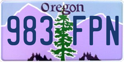 OR license plate 983FPN