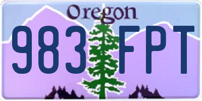 OR license plate 983FPT