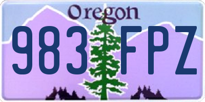 OR license plate 983FPZ