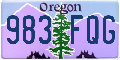 OR license plate 983FQG