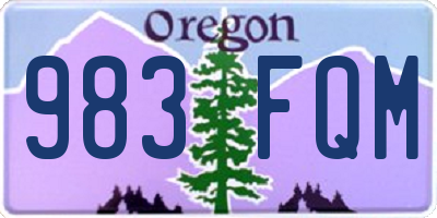 OR license plate 983FQM