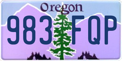 OR license plate 983FQP