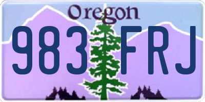 OR license plate 983FRJ