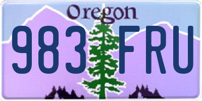 OR license plate 983FRU