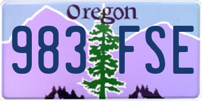 OR license plate 983FSE