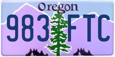 OR license plate 983FTC