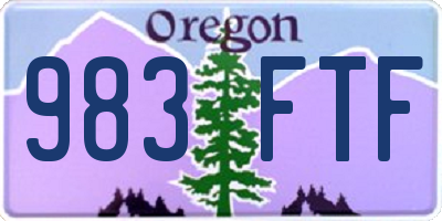 OR license plate 983FTF
