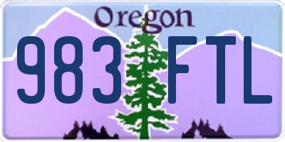 OR license plate 983FTL