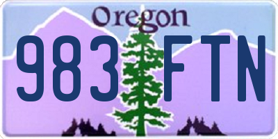 OR license plate 983FTN