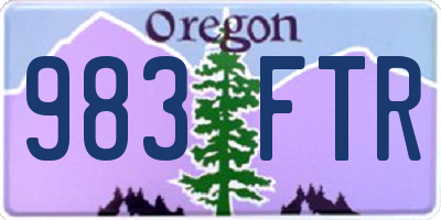 OR license plate 983FTR