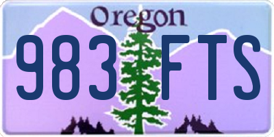 OR license plate 983FTS