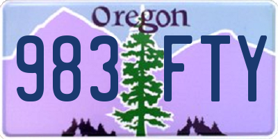 OR license plate 983FTY