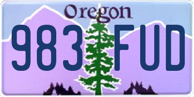 OR license plate 983FUD