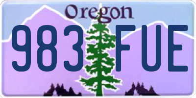 OR license plate 983FUE