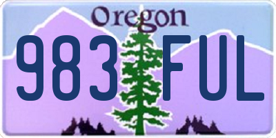 OR license plate 983FUL