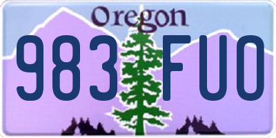 OR license plate 983FUO