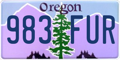 OR license plate 983FUR