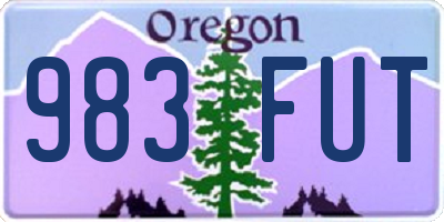 OR license plate 983FUT