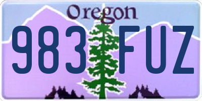 OR license plate 983FUZ
