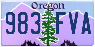 OR license plate 983FVA