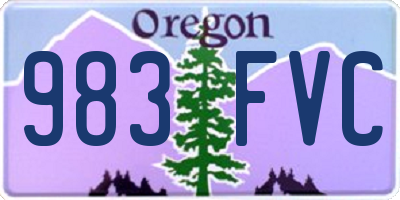 OR license plate 983FVC