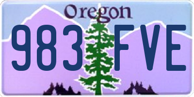 OR license plate 983FVE
