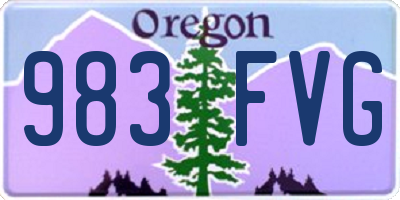 OR license plate 983FVG