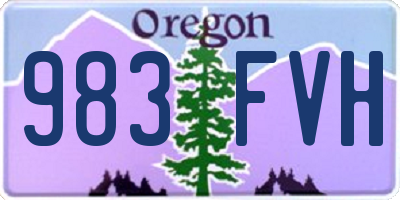 OR license plate 983FVH