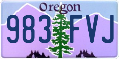OR license plate 983FVJ