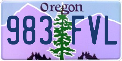 OR license plate 983FVL