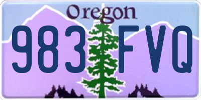 OR license plate 983FVQ