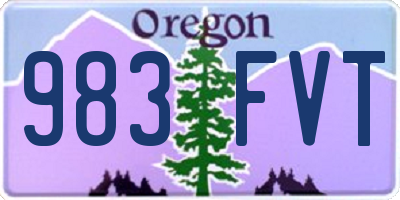 OR license plate 983FVT