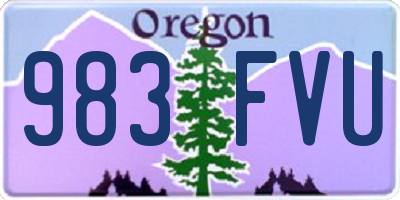 OR license plate 983FVU