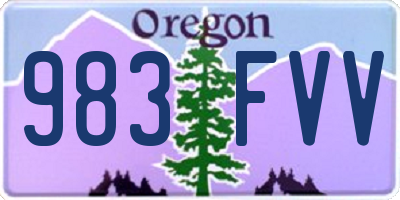 OR license plate 983FVV