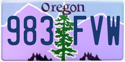 OR license plate 983FVW