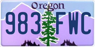 OR license plate 983FWC