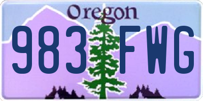 OR license plate 983FWG