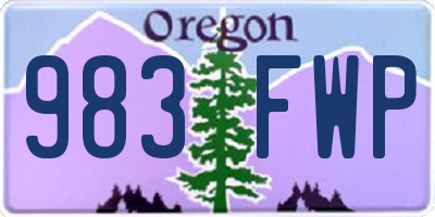 OR license plate 983FWP