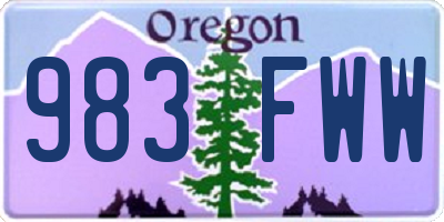 OR license plate 983FWW