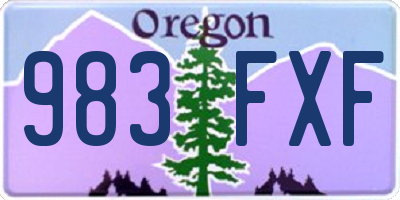 OR license plate 983FXF