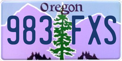 OR license plate 983FXS