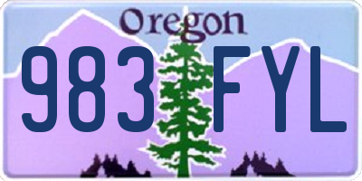 OR license plate 983FYL