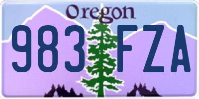 OR license plate 983FZA