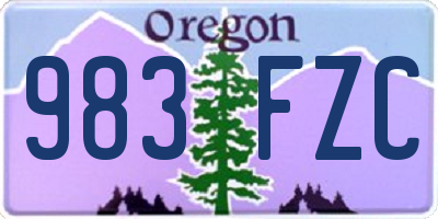 OR license plate 983FZC
