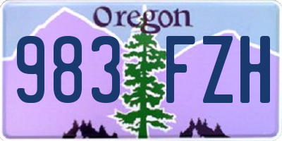 OR license plate 983FZH